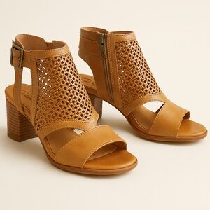 Casta Embala Woven Heeled Sandal Brown 8